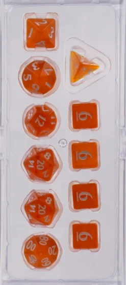Dice Set Eclipse: Pumpkin Orange (11-delig)