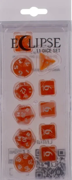 Dice Set Eclipse: Pumpkin Orange (11-delig)