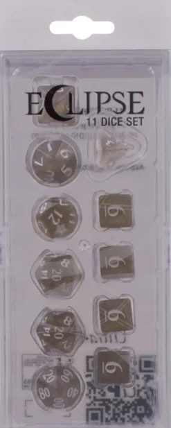 Dice Set Eclipse: Smoke Grey (11-delig)