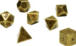 Dice Set Heavy Metal: Antique Bronze (7 stuks)