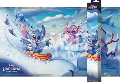 Disney Lorcana - Hyperia City Playmat: Stitch and Angel in Winterspell