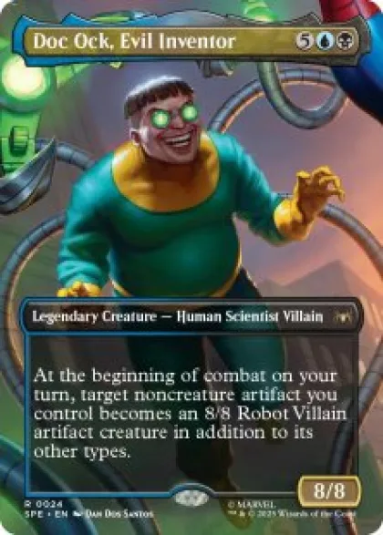 Doc Ock, Evil Inventor (foil) (borderless) - Marvel's Spider-Man Spidey's Spectacular Showdown