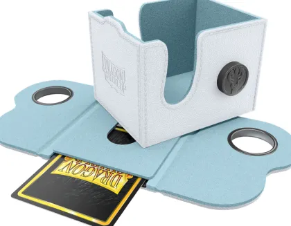 Dragon Shield - Dragon Lock Deckbox 100+: White & Aqua