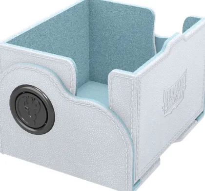 Dragon Shield - Dragon Lock Deckbox 150+: White & Aqua