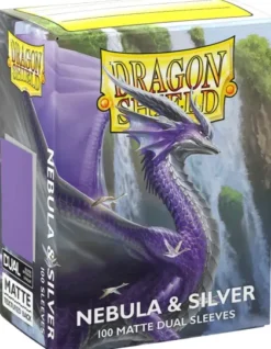 Dragon Shield Dual Matte Sleeves: Nebula & Silver (100 stuks)