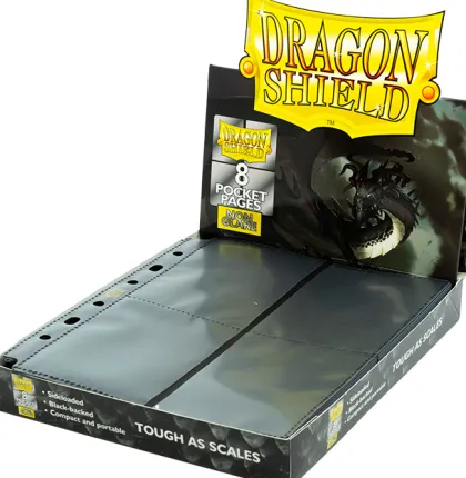 Dragon Shield 8 Pocket Pages Side Loading Black Non-Glare (50 stuks)