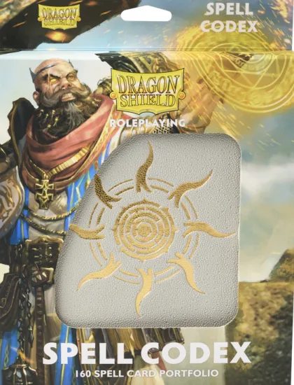 Dragon Shield Spell Codex Portfolio - Ashen White