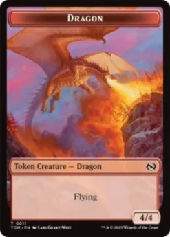 Dragon token (foil) (4/4) - Tarkir: Dragonstorm