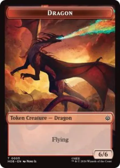 Dragon token (foil) (6/6) - The Hobbit