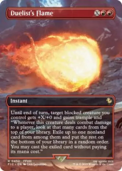 Duelist's Flame (borderless) - Final Fantasy Commander Varianten