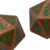 Dungeons and Dragons Heavy Metal Dice Set D20: Feywild Copper and Green (2 stuks)