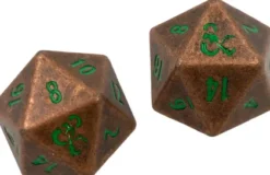 Dungeons and Dragons Heavy Metal Dice Set D20: Feywild Copper and Green (2 stuks)