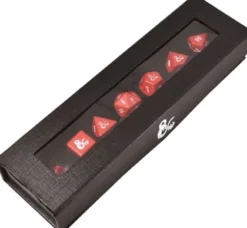 Dungeons and Dragons: Heavy Metal Dice Set - Red and White (7 stuks)