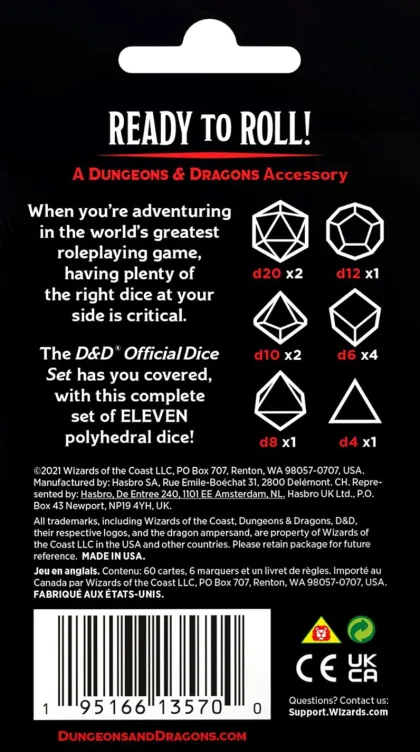Dungeons and Dragons - Official Dice Set (11 stuks)