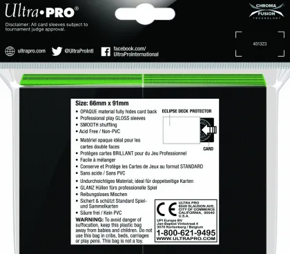Eclipse Gloss Deck Protectors Lime Green (100 stuks)