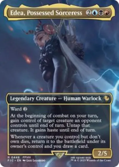 Edea, Possessed Sorceress (foil) (borderless) - Final Fantasy Commander Varianten