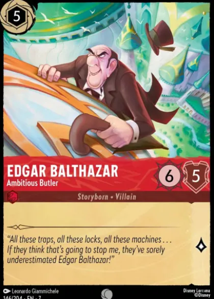 Edgar Balthazar, Ambitious Butler - Archazia's island