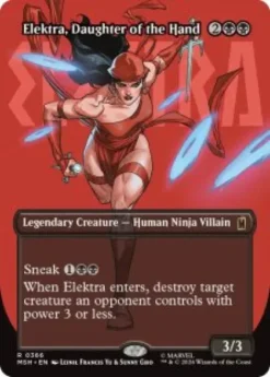 Elektra, Daughter of the Hand (#366) (borderless) - Marvel Super Heroes Varianten