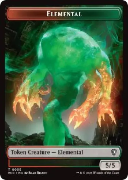 Elemental token (#09) (5/5) - Lorwyn Eclipsed Commander