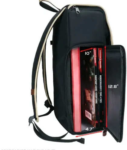 ENHANCE - Dungeons and Dragons Stylish RPG Travel Backpack Designer Edition: Black