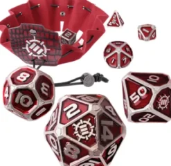ENHANCE - Metal RPG Dice Set Collector's Edition: Red