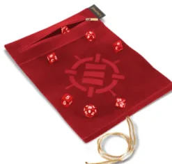 ENHANCE Roll on a Scroll - Dice Rolling Mat & Acrylic Dice Set: Red