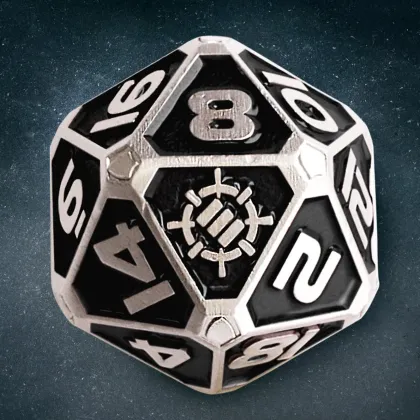 ENHANCE - RPG Metal Dice Set Collector's Edition: Black (7-delig)