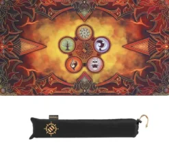 ENHANCE - Stitched Edge Playmat: Flames