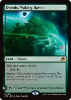 Evendo, Waking Haven (foil) - Edge of Eternities Planeswalker Stamped