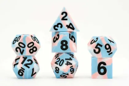 Fanroll - Dice Set Gaymers Pride: Transgender Flag (7-delig)
