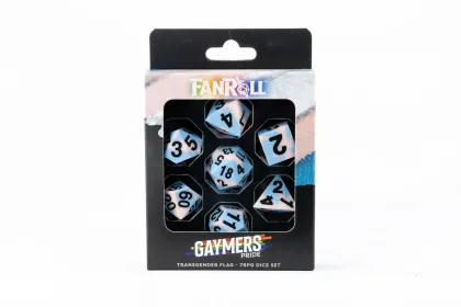 Fanroll - Dice Set Gaymers Pride: Transgender Flag (7-delig)