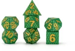FanRoll Dragon Storm -Sharp Edge Silicone Dice Set: Green Dragon Scales (7-delig)