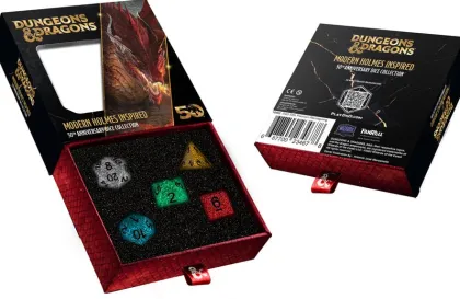 FanRoll Dungeons and Dragons - 50th Anniversary Dice Set: Modern Holmes Inspired (5-delig)