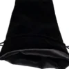 FanRoll - Large Velvet Dice Bag: Black with Black Satin