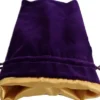 FanRoll - Large Velvet Dice Bag: Purple with Golden Satin