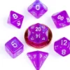 FanRoll - Mini Dice Set: Stardust Purple (7-delig)