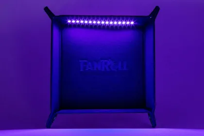 FanRoll - Shadowlight Folding Blacklight Dice Tray: Black