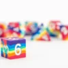 FanRoll -Sharp Edge Silicone Dice Set: Rainbow (7-delig)