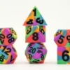 FanRoll - Sharp Edge Silicone Dice Set: Pride Rainbow Flag (7-delig)