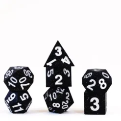 FanRoll -Sharp Edge Silicone Dice Set: Gold Scatter (7-delig)