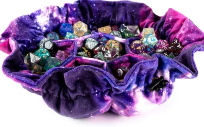 FanRoll - Velvet Compartment Dice Bag: Nebula