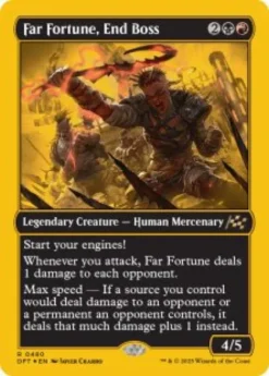 Far Fortune, End Boss (#480) (first-place foil) - Aetherdrift First-Place Box Toppers