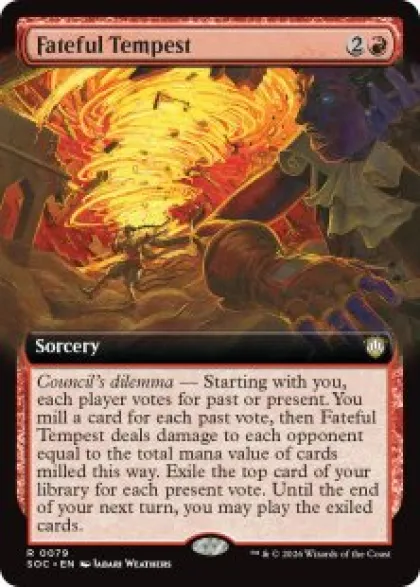 Fateful Tempest (extended art) - Secrets of Strixhaven Commander Varianten