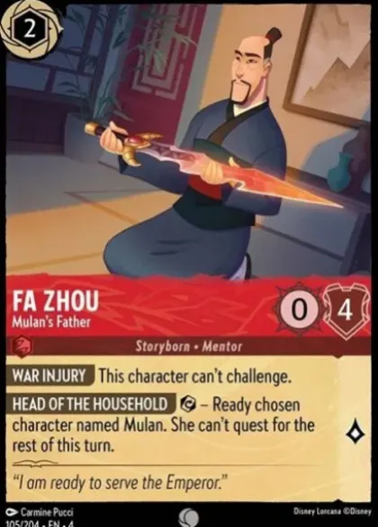 Fa Zhou, Mulan's Father (foil) - Ursula's Return