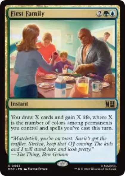 First Family (surge foil) - Marvel Super Heroes Commander