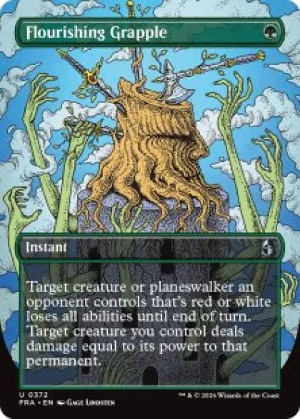Flourishing Grapple (foil) (borderless) - Reality Fracture Varianten