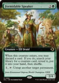 Formidable Speaker (extended art) - Lorwyn Eclipsed Varianten