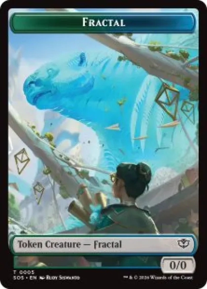 Fractal Token (#5) (foil) (0/0) - Secrets of Strixhaven