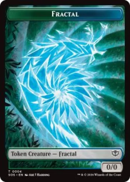 Fractal Token (#4) (foil) (0/0) - Secrets of Strixhaven