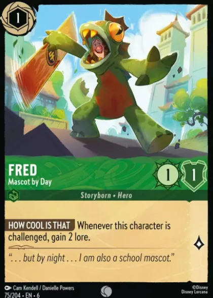 Fred, Mascot by Day (foil) - Azurite Sea